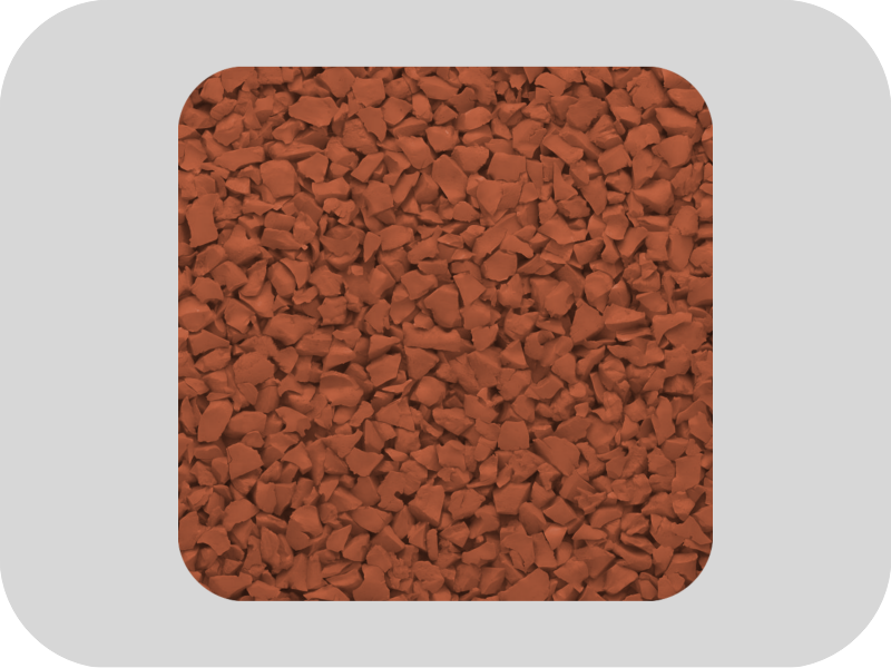 Granul&eacute;s de caoutchouc EPDM sans soufre, brun cuivre RAL 8004