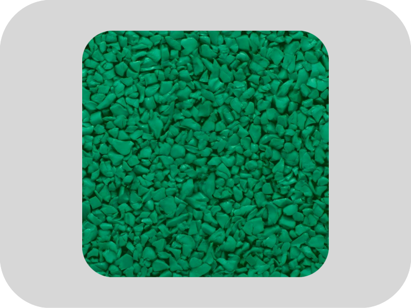 Gr&acirc;nulo de borracha EPDM do verde da elasticidade alta exterior da pista de decolagem