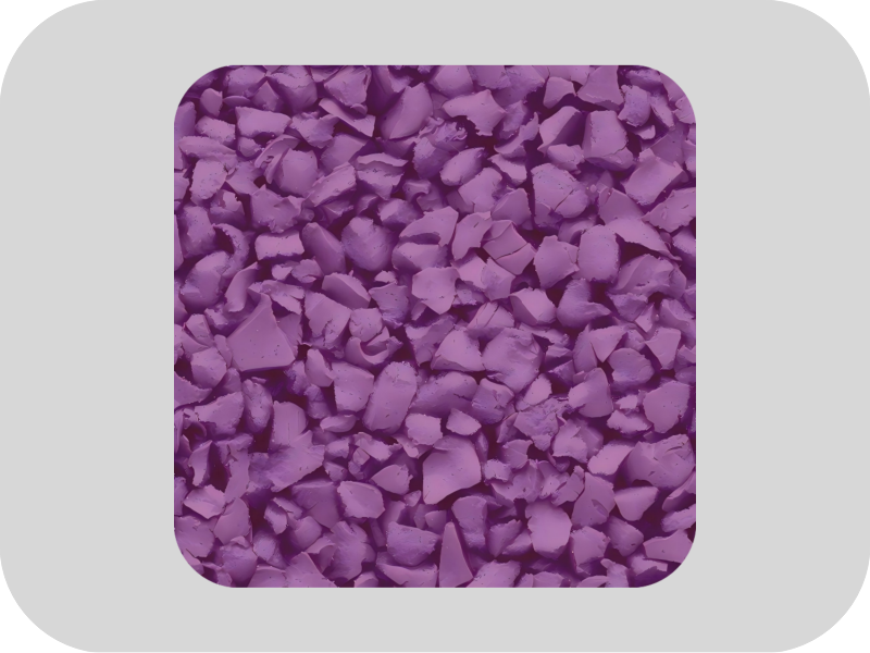 Granuli di gomma EPDM inodore viola segnale RAL 4008