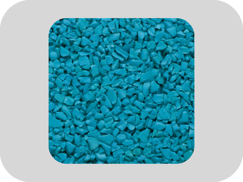 حبيبات المطاط EPDM الزرقاء الصديقة للبيئة