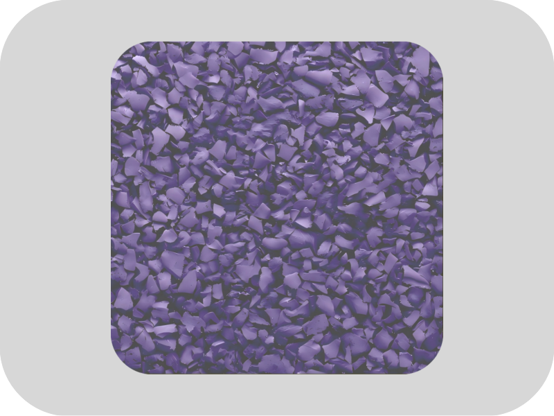 Granules de caoutchouc EPDM sans soufre RAL 4011 Violet nacr&eacute;
