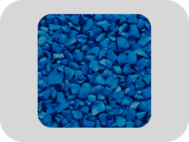 Granuli di gomma EPDM blu ad alta elasticit&agrave;