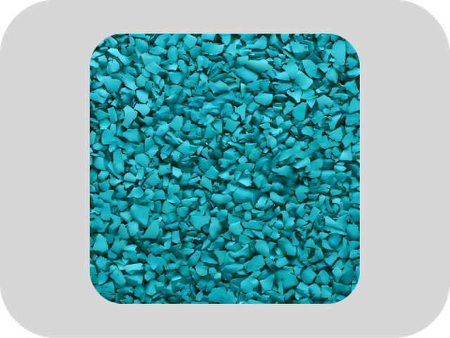 Granuli di gomma EPDM blu antiscivolo e resistenti all'usura