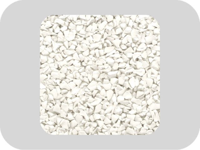 Granuli di gomma EPDM bianco puro ad alte prestazioni RAL 9010