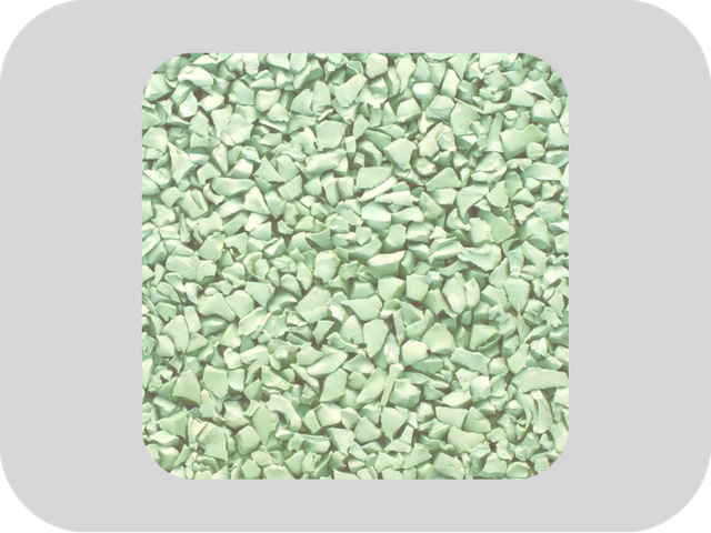 Gr&acirc;nulos de borracha EPDM verde-antienvelhecimento RAL 6019 Pastel