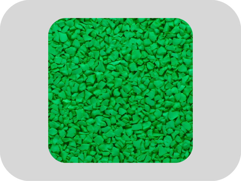 كستناء الماء حبيبات مطاطية EPDM خضراء قوية ثلاثية الأبعاد