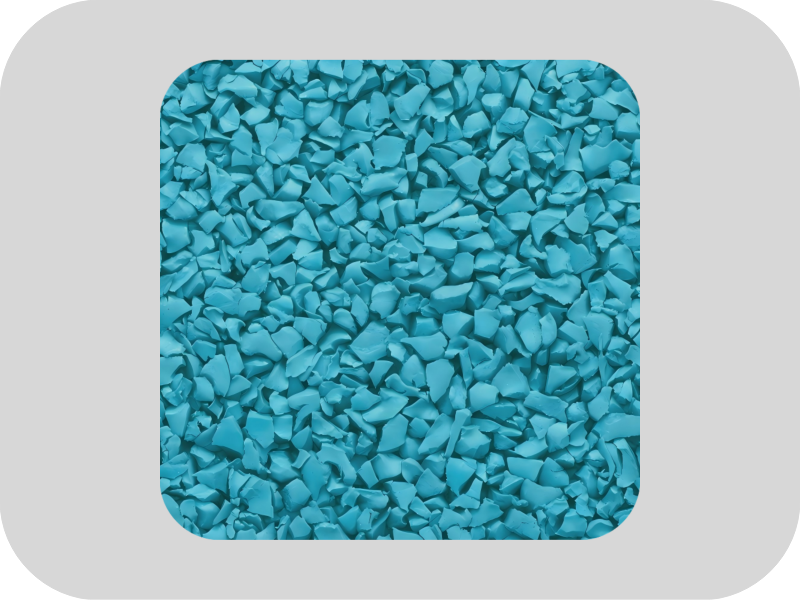 Pista de juegos Gr&aacute;nulos de caucho EPDM azul
