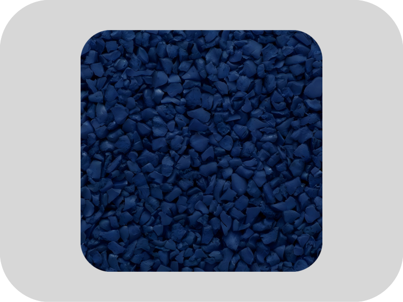 Granuli di gomma antiet&agrave; EPDM blu scuro