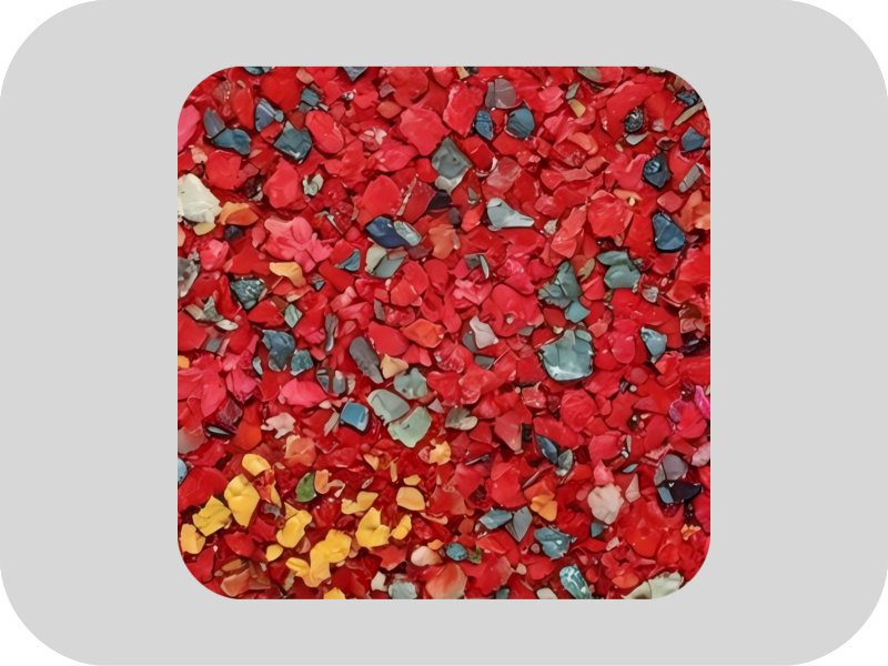 Granules de caoutchouc EPDM de couleur m&eacute;lang&eacute;e &agrave; haute &eacute;lasticit&eacute;