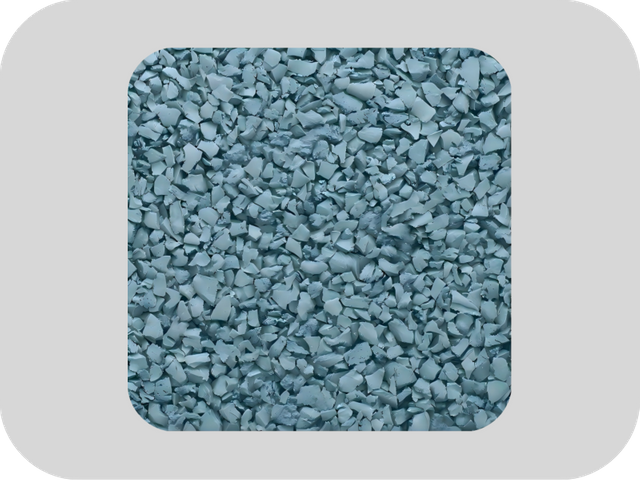 Gr&aacute;nulos de caucho EPDM azul de alta elasticidad