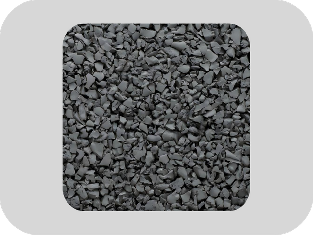 Hochelastisches graues EPDM-Gummigranulat