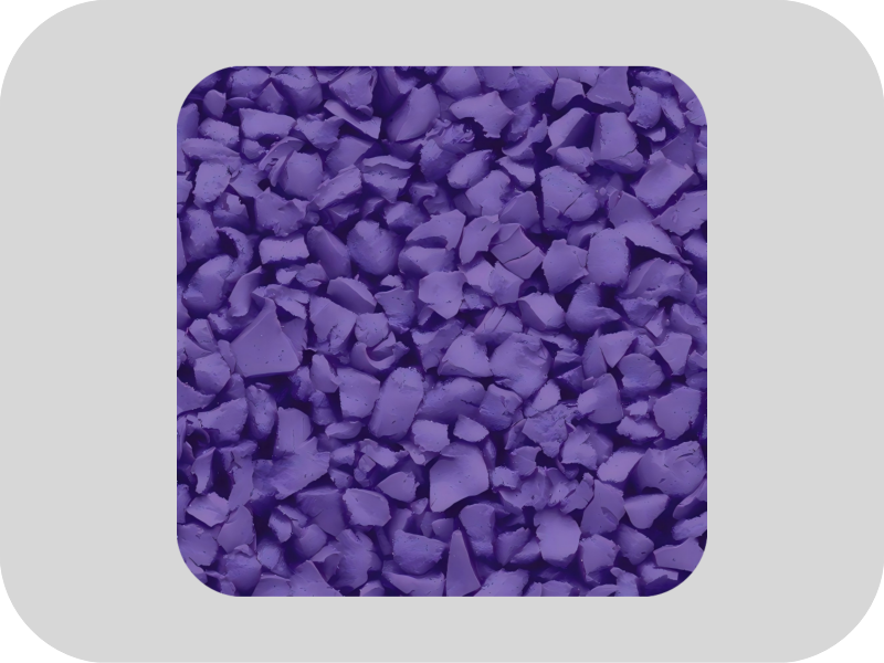 Gr&aacute;nulos de caucho EPDM morados inodoros