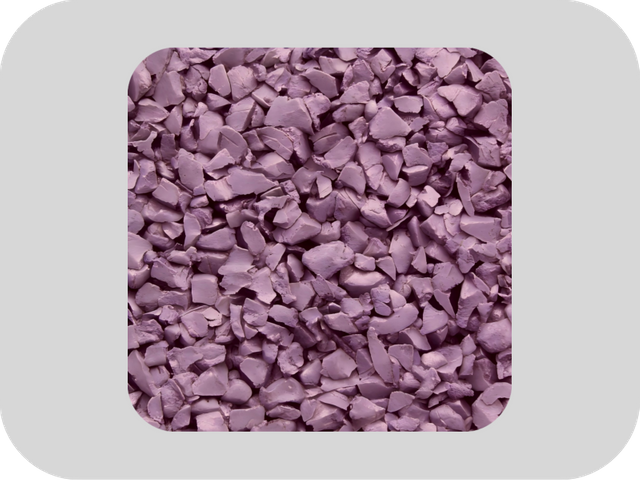 Gr&aacute;nulos de caucho EPDM p&uacute;rpura de alta elasticidad