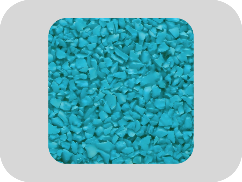 Granuli di gomma EPDM blu per pista da esterno