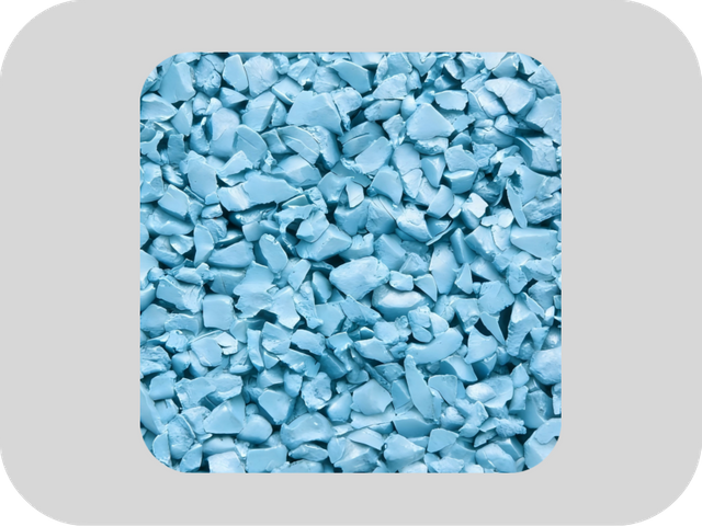 Gr&aacute;nulos de caucho EPDM para patio de juegos azules que no se decoloran